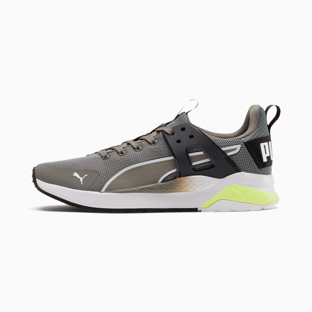 Puma Anzarun Cage Edge Férfi Sportcipő - Szürke/Sárga ( Hungary - FMVRK2674 )